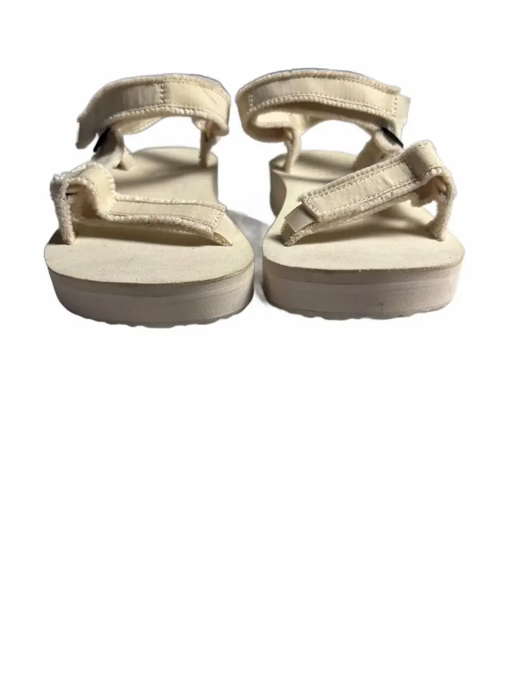 Teva Women's Beige Suede Strap Sandals with Adjustable Velc